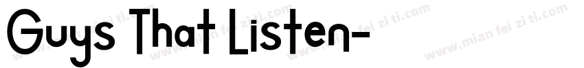 Guys That Listen字体转换